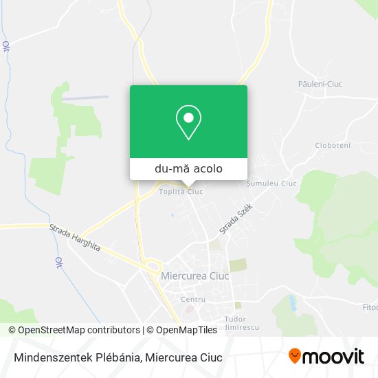 Hartă Mindenszentek Plébánia