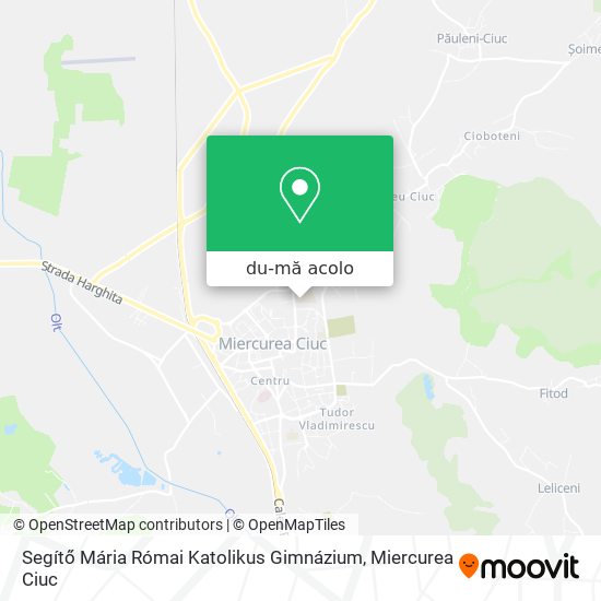Hartă Segítő Mária Római Katolikus Gimnázium