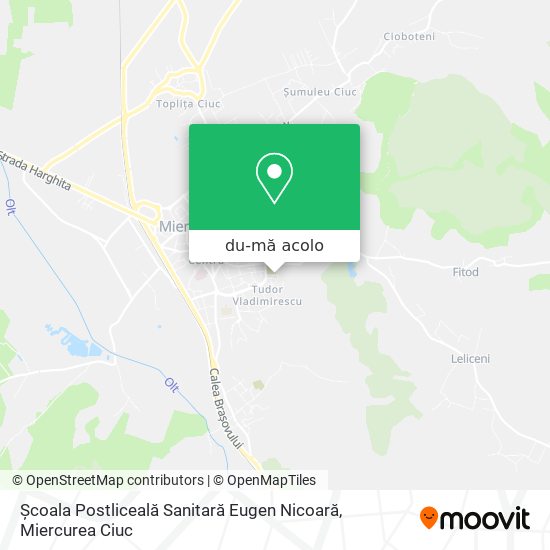 Hartă Școala Postliceală Sanitară Eugen Nicoară