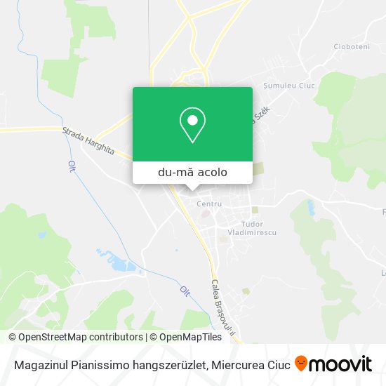 Hartă Magazinul Pianissimo hangszerüzlet