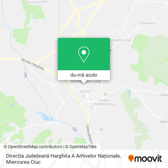 Hartă Direcția Județeană Harghita A Arhivelor Naționale