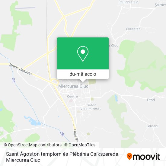 Hartă Szent Ágoston templom és Plébánia Csíkszereda