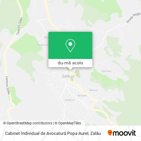 Hartă Cabinet Individual de Avocatură Popa Aurel