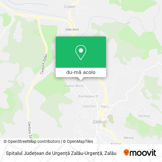 Hartă Spitalul Județean de Urgență Zalău-Urgență