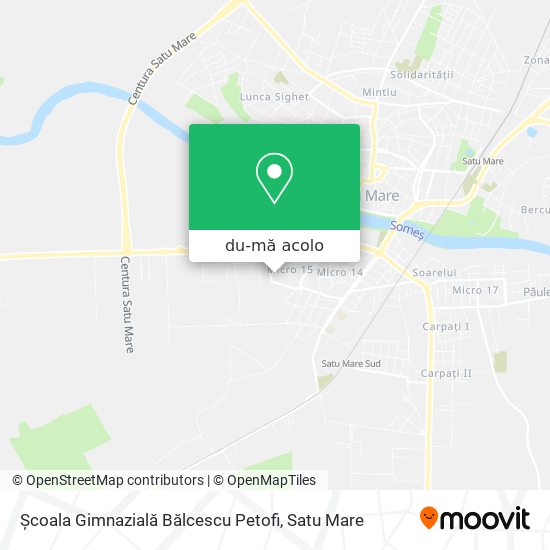 Hartă Școala Gimnazială Bălcescu Petofi