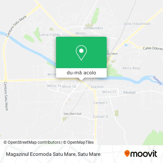 Hartă Magazinul Ecomoda Satu Mare