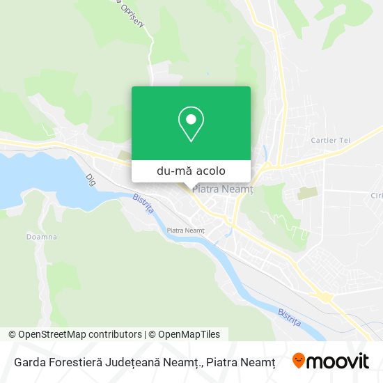 Hartă Garda Forestieră Județeană Neamț.