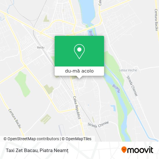Hartă Taxi Zet Bacau