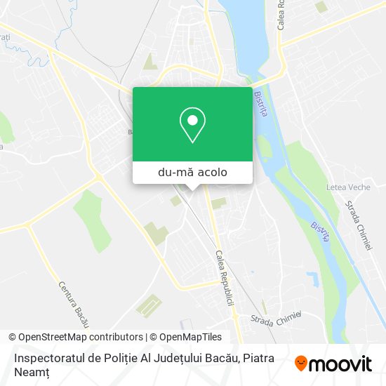 Hartă Inspectoratul de Poliție Al Județului Bacău