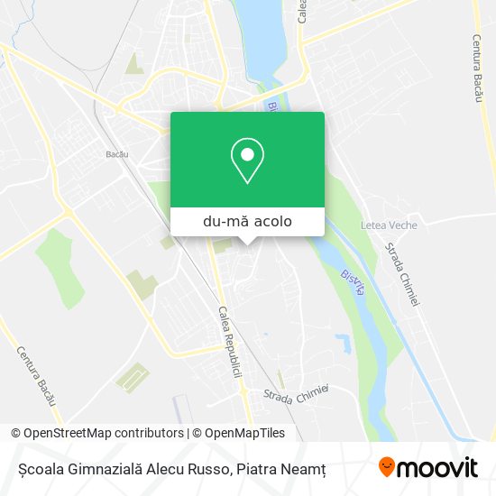 Hartă Școala Gimnazială Alecu Russo