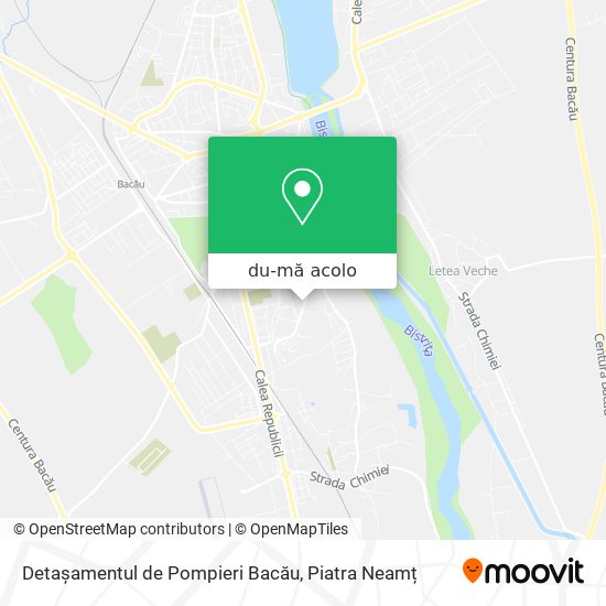 Hartă Detașamentul de Pompieri Bacău