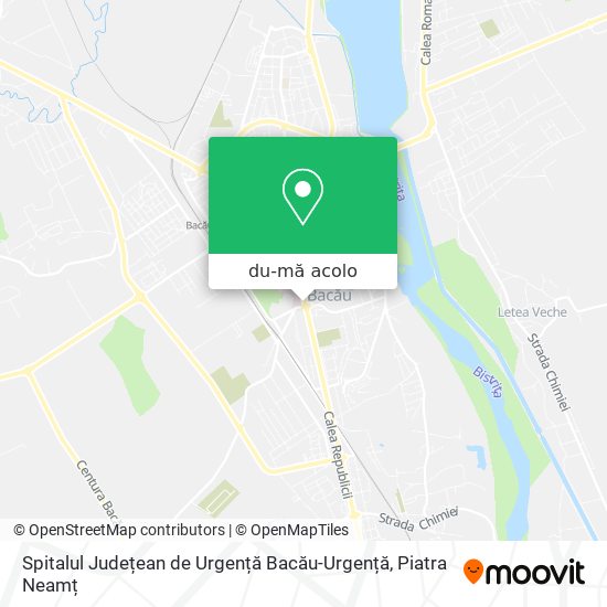 Hartă Spitalul Județean de Urgență Bacău-Urgență