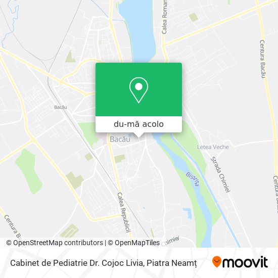 Hartă Cabinet de Pediatrie Dr. Cojoc Livia