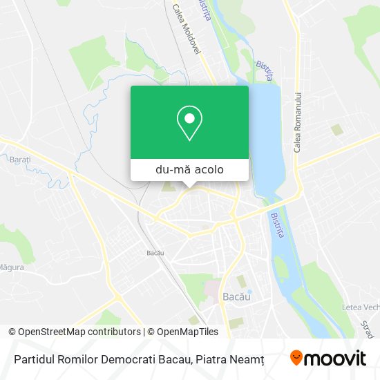 Hartă Partidul Romilor Democrati Bacau