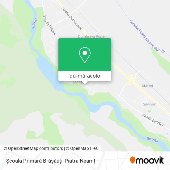 Hartă Școala Primară Brășăuți