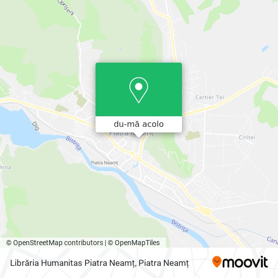 Hartă Librăria Humanitas Piatra Neamț