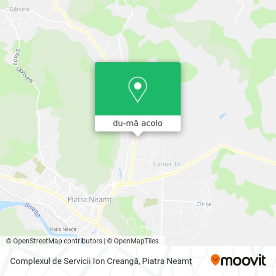 Hartă Complexul de Servicii Ion Creangă