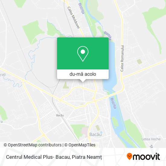 Hartă Centrul Medical Plus- Bacau