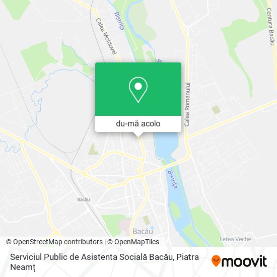 Hartă Serviciul Public de Asistenta Socială Bacău