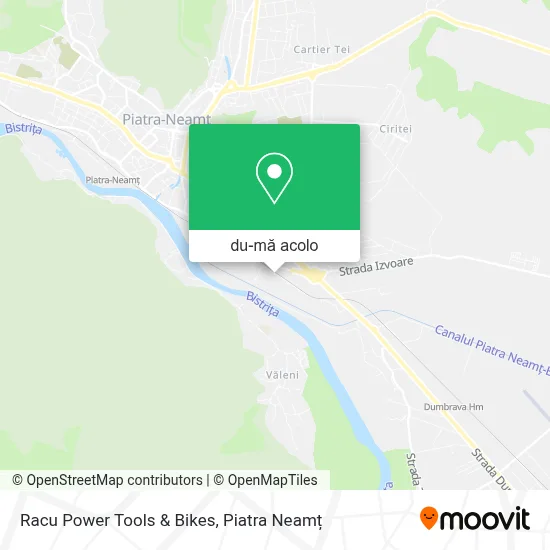 Hartă Racu Power Tools & Bikes