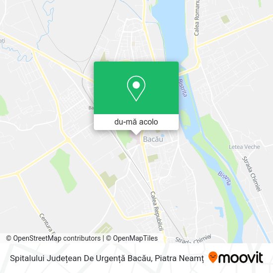 Hartă Spitalului Județean De Urgență Bacău