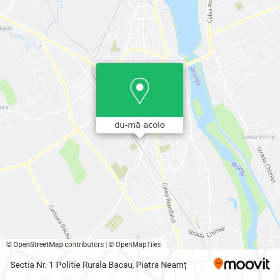 Hartă Sectia Nr. 1 Politie Rurala Bacau