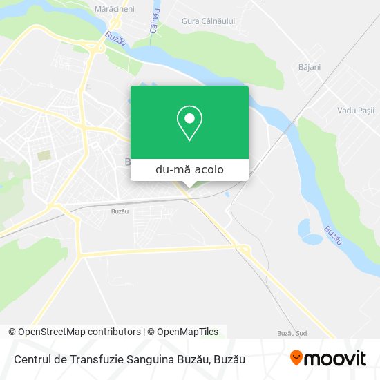 Hartă Centrul de Transfuzie Sanguina Buzău