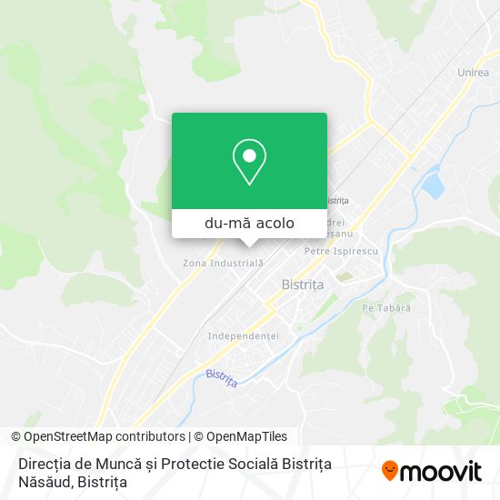 Hartă Direcția de Muncă și Protectie Socială Bistrița Năsăud