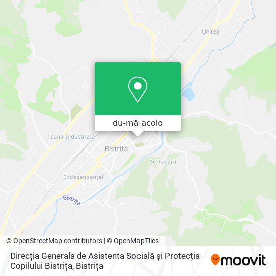 Hartă Direcția Generala de Asistenta Socială și Protecția Copilului Bistrița