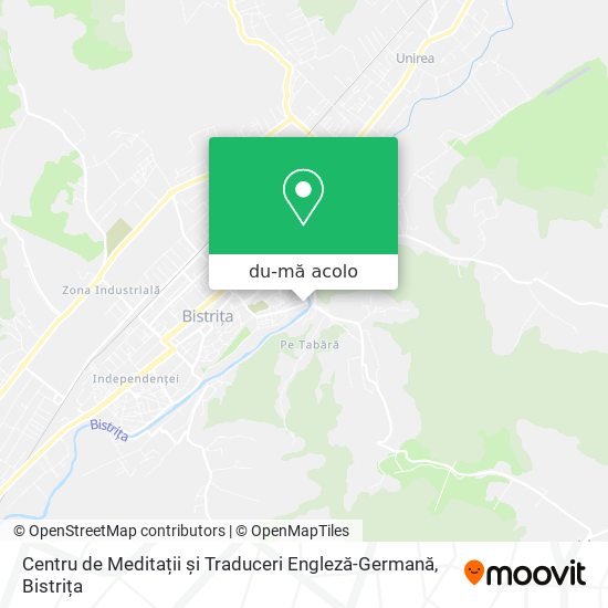 Hartă Centru de Meditații și Traduceri Engleză-Germană