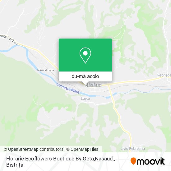 Hartă Florărie Ecoflowers Boutique By Geta,Nasaud.