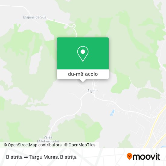 Hartă Bistrita ➡️ Targu Mures