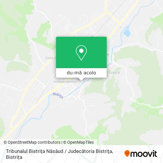 Hartă Tribunalul Bistriţa Năsăud / Judecătoria Bistriţa