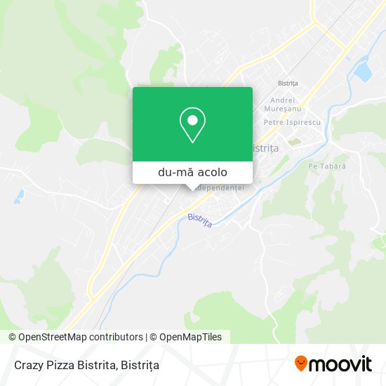 Hartă Crazy Pizza Bistrita