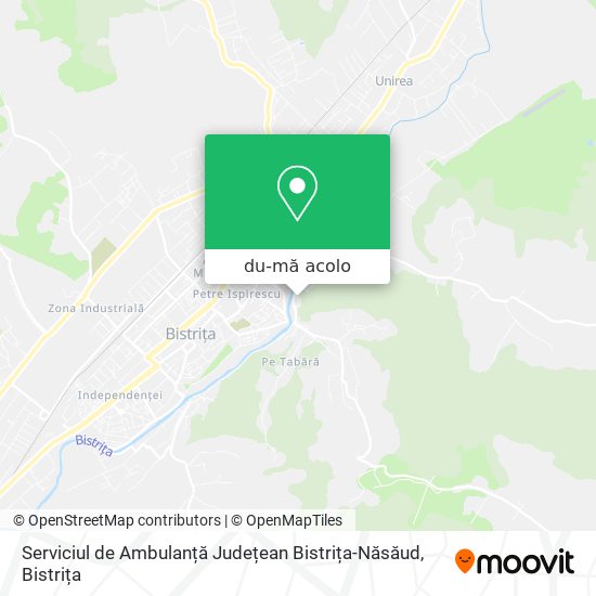 Hartă Serviciul de Ambulanță Județean Bistrița-Năsăud