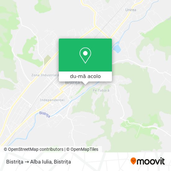 Hartă Bistriţa → Alba Iulia