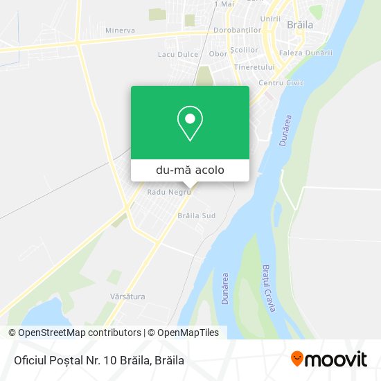 Hartă Oficiul Poștal Nr. 10 Brăila