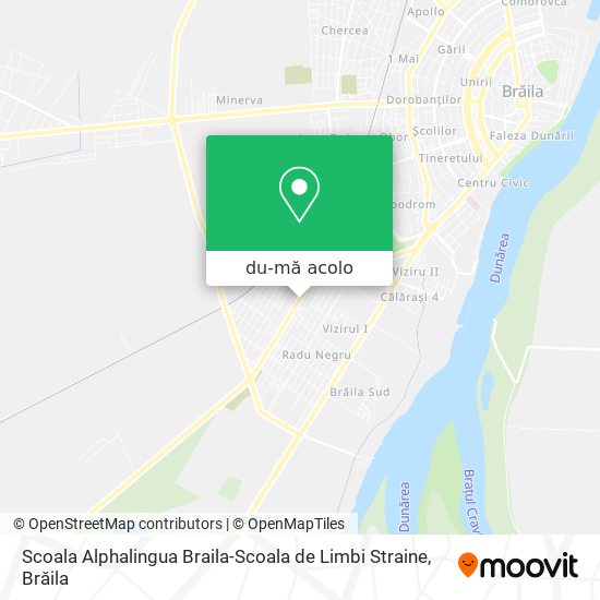 Hartă Scoala Alphalingua Braila-Scoala de Limbi Straine