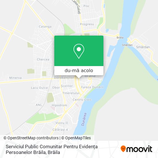 Hartă Serviciul Public Comunitar Pentru Evidența Persoanelor Brăila