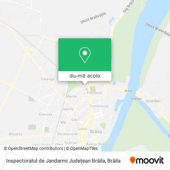 Hartă Inspectoratul de Jandarmi Județean Brăila