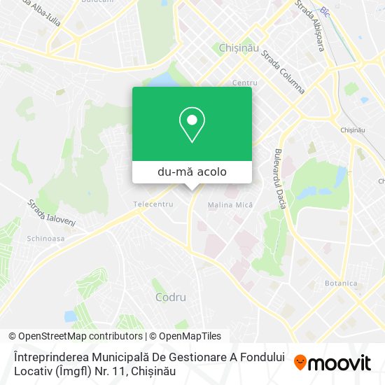 Hartă Întreprinderea Municipală De Gestionare A Fondului Locativ (Îmgfl) Nr. 11