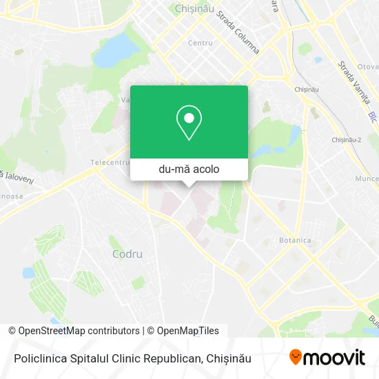 Hartă Policlinica Spitalul Clinic Republican