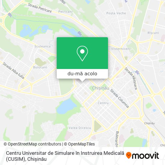 Hartă Centru Universitar de Simulare în Instruirea Medicală (CUSIM)