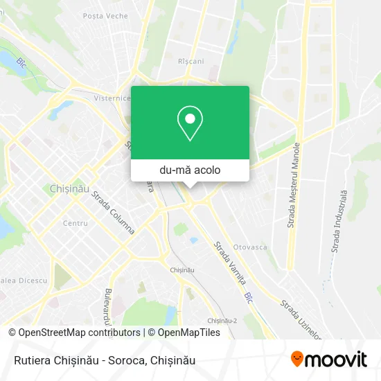Hartă Rutiera Chișinău - Soroca