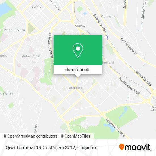 Hartă Qiwi Terminal 19 Costiujeni 3 / 12