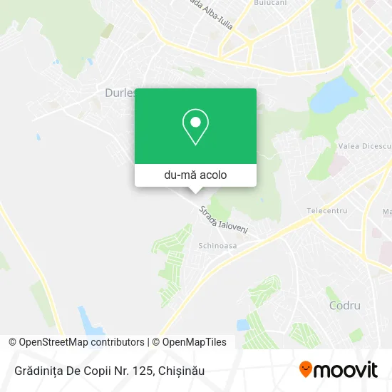 Hartă Grădinița De Copii Nr. 125