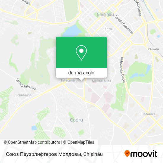 Hartă Союз Пауэрлифтеров Молдовы
