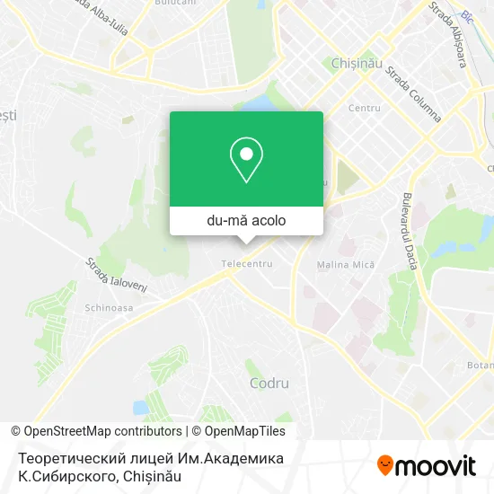 Hartă Теоретический лицей Им.Академика К.Сибирского