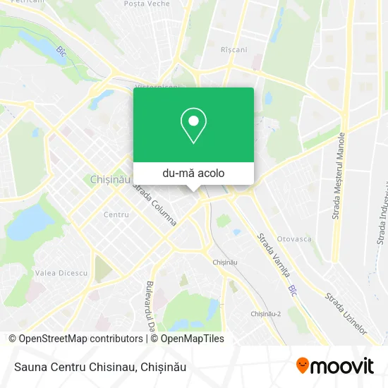 Hartă Sauna Centru Chisinau