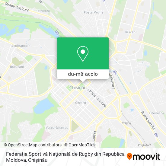 Hartă Federaţia Sportivă Naţională de Rugby din Republica Moldova